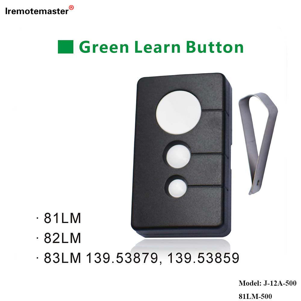 Kwa 81LM 82LM 83LM Green Learn Button 390MHz Garage Door Remote Opener