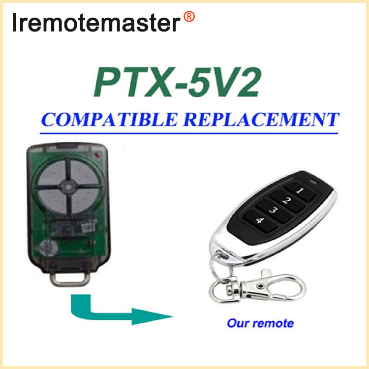 Kwa PTX5V2 PTX-5 Garage Door Door Remote Replacement 433.92MHz